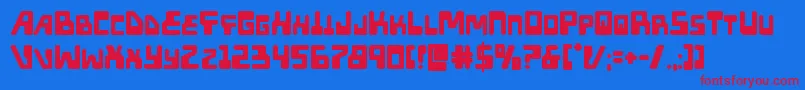 フォントXpedbold – 赤い文字の青い背景