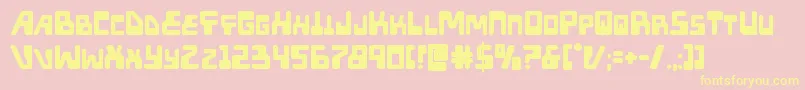 Xpedbold Font – Yellow Fonts on Pink Background