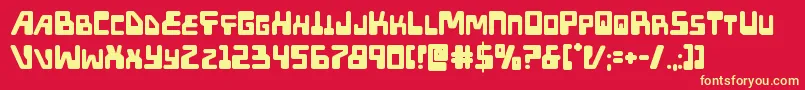 Xpedbold Font – Yellow Fonts on Red Background