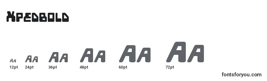 Xpedbold Font Sizes