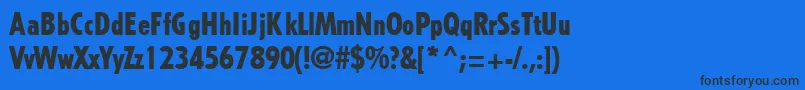 TremoloRegularDb Font – Black Fonts on Blue Background