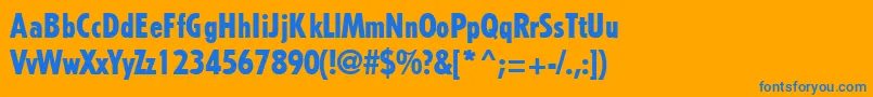 TremoloRegularDb Font – Blue Fonts on Orange Background