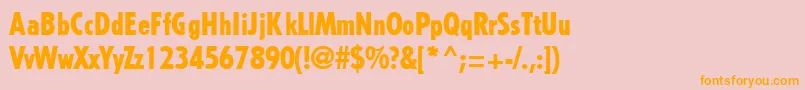 TremoloRegularDb Font – Orange Fonts on Pink Background