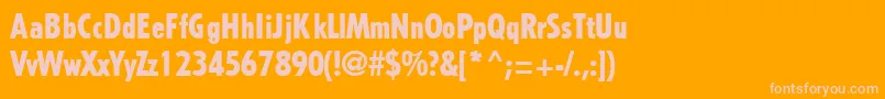 TremoloRegularDb Font – Pink Fonts on Orange Background