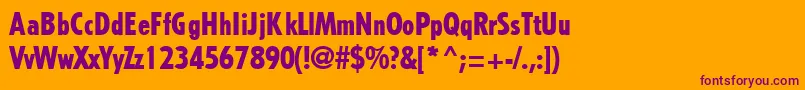 TremoloRegularDb Font – Purple Fonts on Orange Background