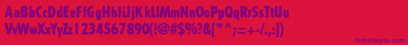 TremoloRegularDb Font – Purple Fonts on Red Background