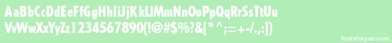 TremoloRegularDb Font – White Fonts on Green Background