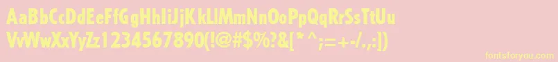 TremoloRegularDb Font – Yellow Fonts on Pink Background