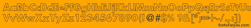 FunctiontwooutlineBold Font – Black Fonts on Orange Background