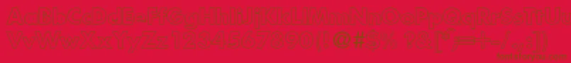 Police FunctiontwooutlineBold – polices brunes sur fond rouge