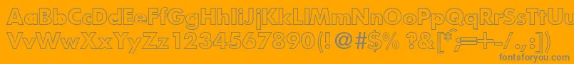 Шрифт FunctiontwooutlineBold – серые шрифты на оранжевом фоне