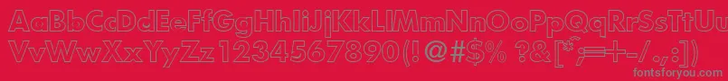 FunctiontwooutlineBold Font – Gray Fonts on Red Background