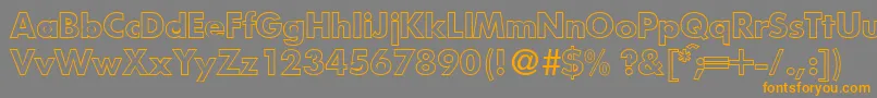 FunctiontwooutlineBold-fontti – oranssit fontit harmaalla taustalla