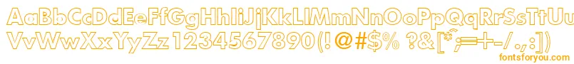 Czcionka FunctiontwooutlineBold – pomarańczowe czcionki
