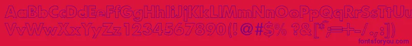 FunctiontwooutlineBold Font – Purple Fonts on Red Background