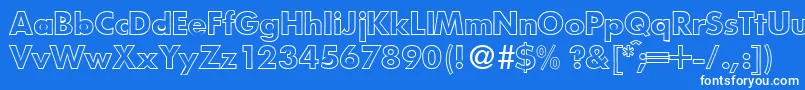 Police FunctiontwooutlineBold – polices blanches sur fond bleu