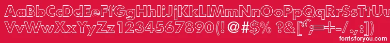 フォントFunctiontwooutlineBold – 赤い背景に白い文字