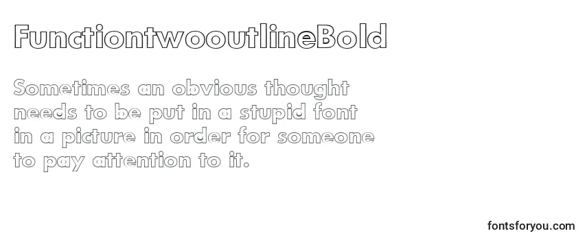 Review of the FunctiontwooutlineBold Font