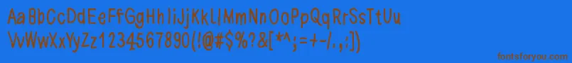 NowYourConscienceIsClear Font – Brown Fonts on Blue Background