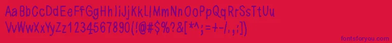 NowYourConscienceIsClear Font – Purple Fonts on Red Background