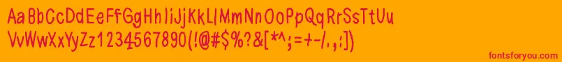 NowYourConscienceIsClear Font – Red Fonts on Orange Background
