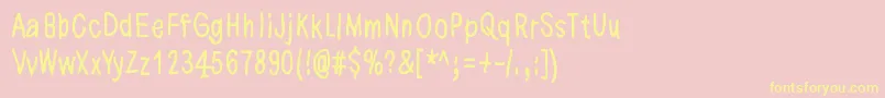 NowYourConscienceIsClear Font – Yellow Fonts on Pink Background
