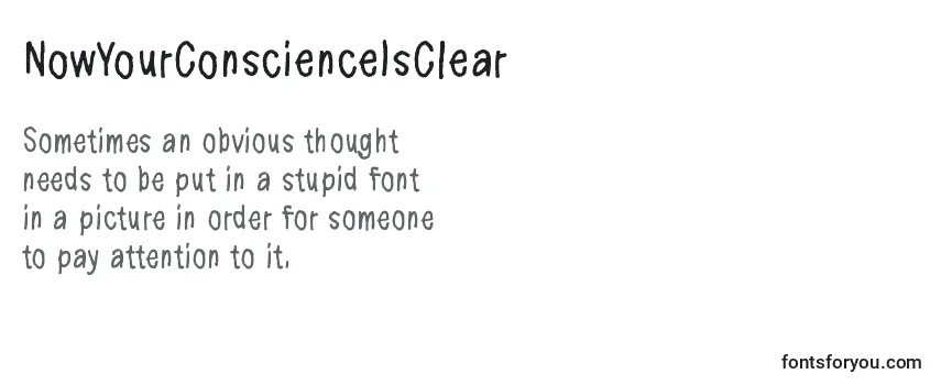 NowYourConscienceIsClear Font