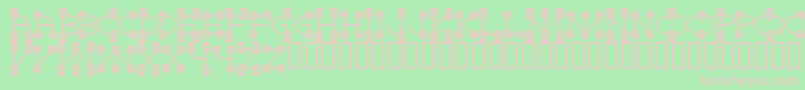 Galactos Font – Pink Fonts on Green Background