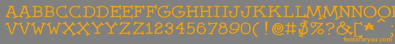 Dummies Font – Orange Fonts on Gray Background