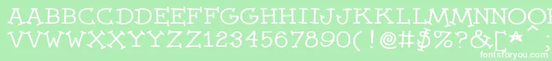 Dummies Font – White Fonts on Green Background