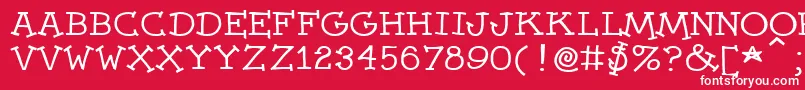 Dummies Font – White Fonts on Red Background