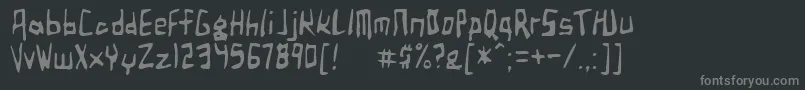 フォントBirdlandAeroplane – 黒い背景に灰色の文字