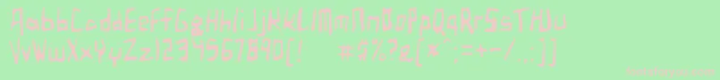 BirdlandAeroplane Font – Pink Fonts on Green Background