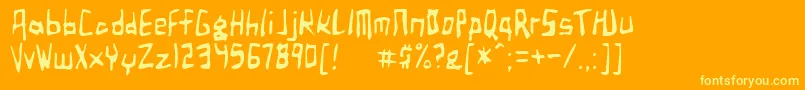 フォントBirdlandAeroplane – オレンジの背景に黄色の文字