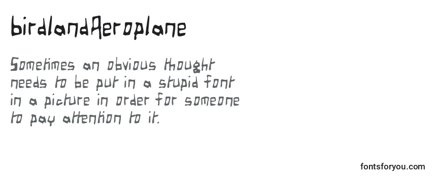 BirdlandAeroplane Font