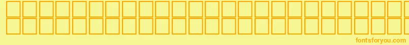 フォントAlBsher – オレンジの文字が黄色の背景にあります。
