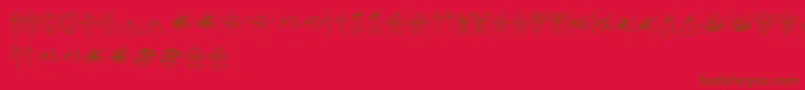 フォントMesse – 赤い背景に茶色の文字