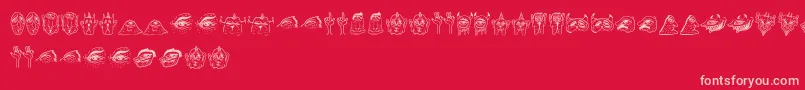 Messe-fontti – vaaleanpunaiset fontit punaisella taustalla