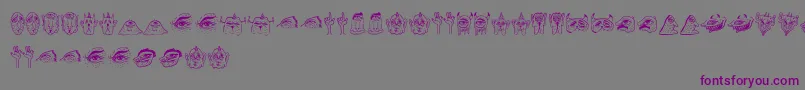 Шрифт Messe – фиолетовые шрифты на сером фоне