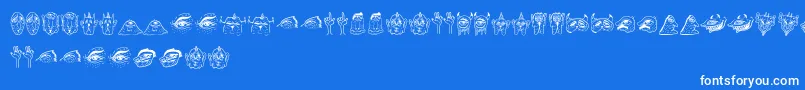 フォントMesse – 青い背景に白い文字