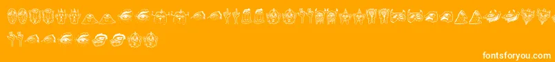 Messe Font – White Fonts on Orange Background