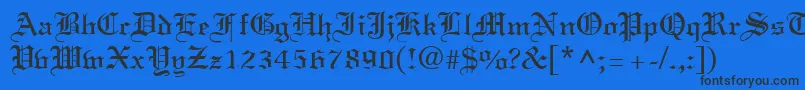 LinustextRegular Font – Black Fonts on Blue Background