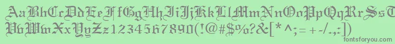 フォントLinustextRegular – 緑の背景に灰色の文字