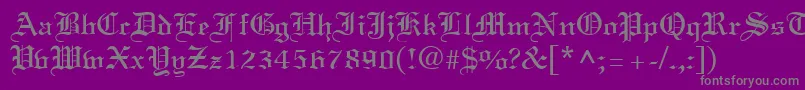 Czcionka LinustextRegular – szare czcionki na fioletowym tle