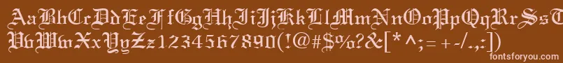 More about LinustextRegular Font LinustextRegular Font – Pink Fonts on Brown Background