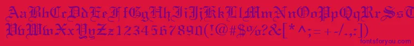 LinustextRegular Font – Purple Fonts on Red Background