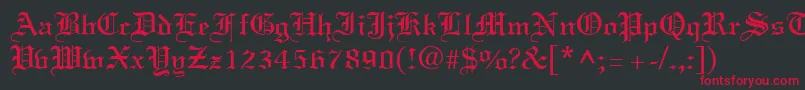 LinustextRegular Font – Red Fonts on Black Background