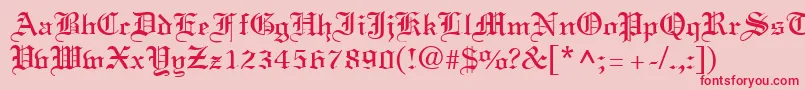 LinustextRegular Font – Red Fonts on Pink Background