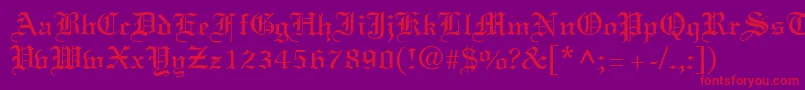 LinustextRegular Font – Red Fonts on Purple Background