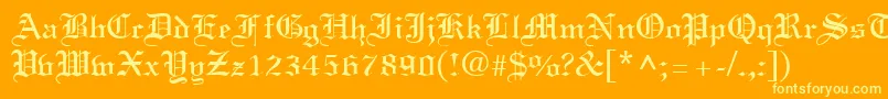 LinustextRegular Font – Yellow Fonts on Orange Background